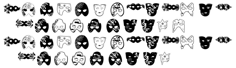 Mascaras de Veneza font