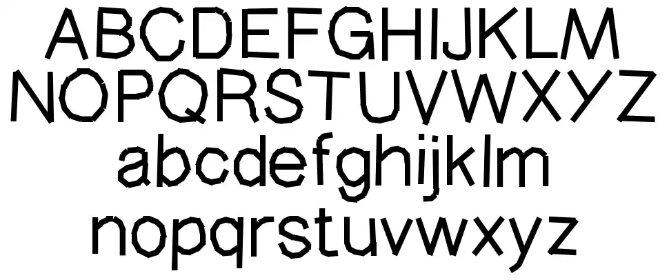 Masking Type font