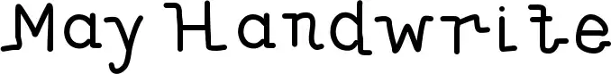 May Handwrite font