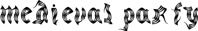 Medieval Party font
