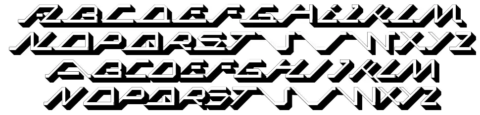 Mega Slant Line font