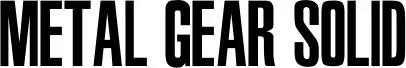 Metal Gear Solid font
