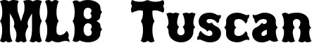 MLB Tuscan font