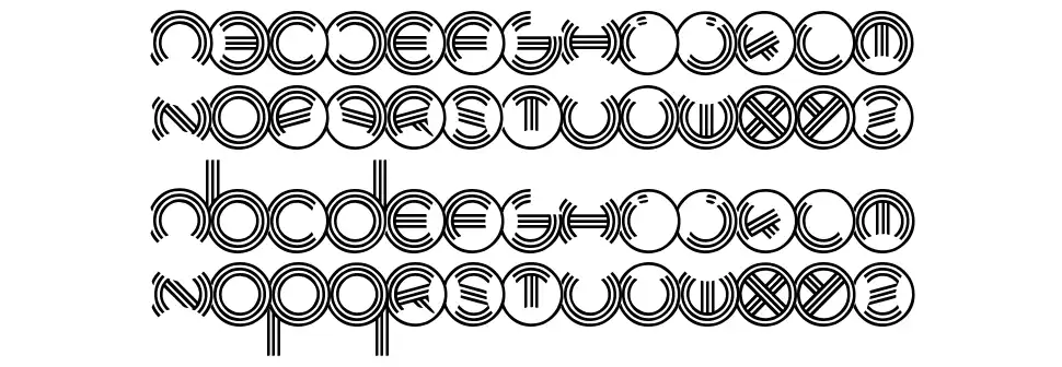 Modern Ringflash font