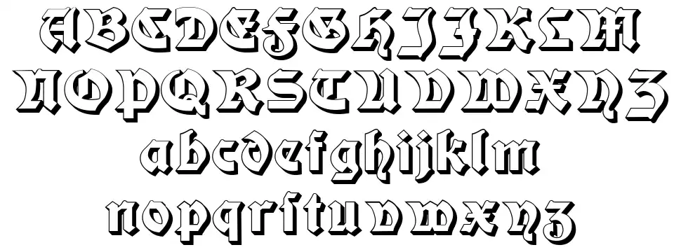 Moderne Fette Schwabacher font