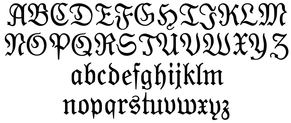 Moderne Fraktur font