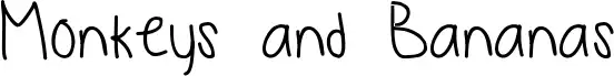 Monkeys and Bananas font