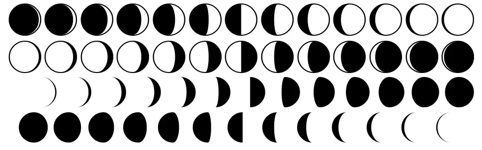 Moon Phases font