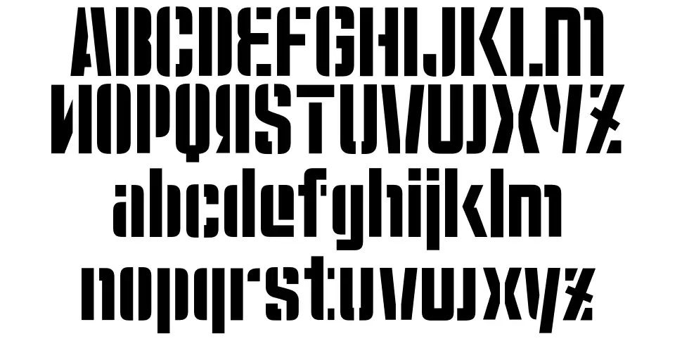 Moshka Stencil font