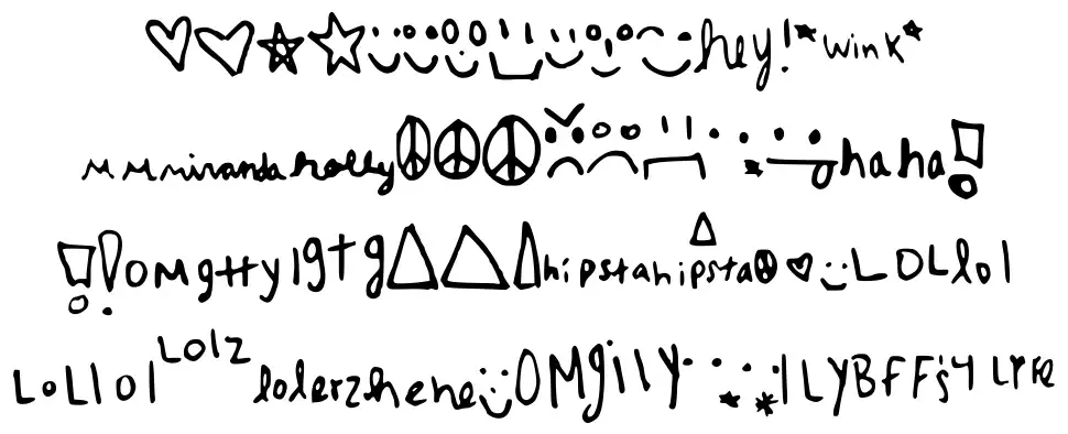 MyRanda Symbols font
