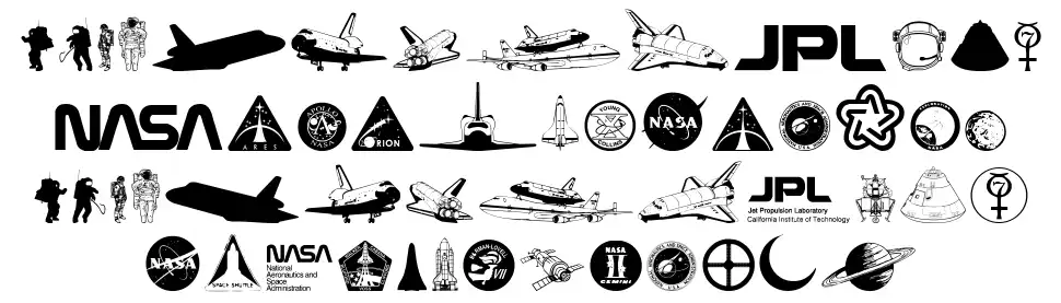 NASA Dings font