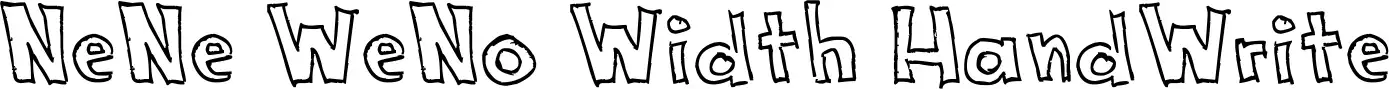 NeNe WeNo Width HandWrite