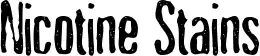 Nicotine Stains font