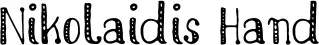 Nikolaidis Hand font