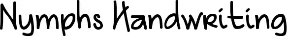 Nymphs Handwriting