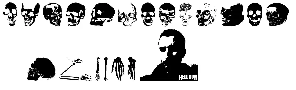 Old Skull Hellron font