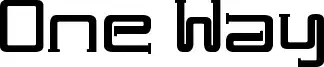 One Way font