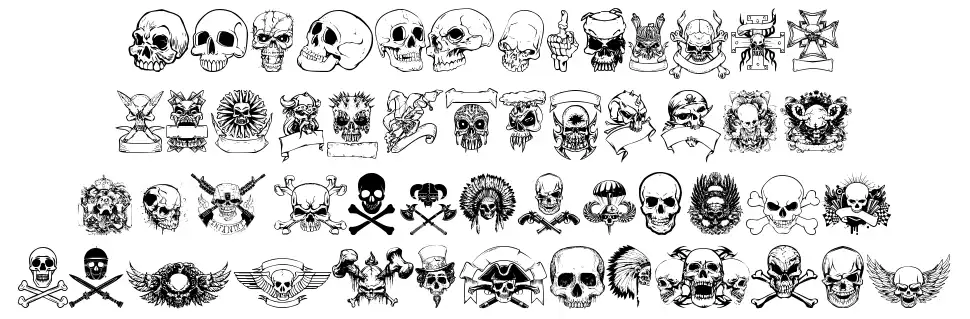 Only Skulls font