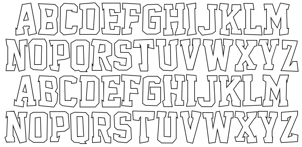 Outcast M54 font by justme54s FontRiver