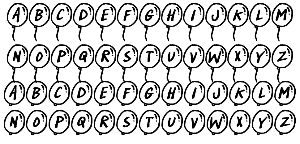 Party Balloons font