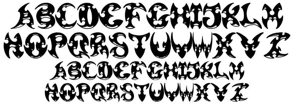 Pauls 3-D Tribal font