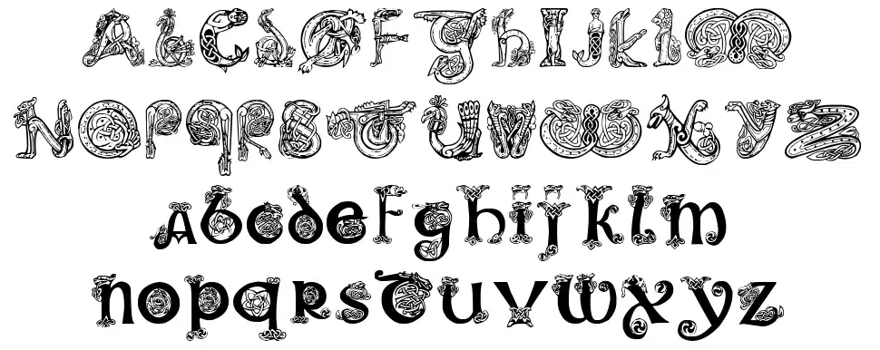 Pauls Illuminated Celtic font