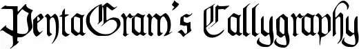 PentaGram's Callygraphy