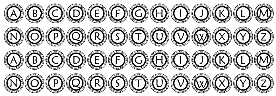 PF Scircle1 font