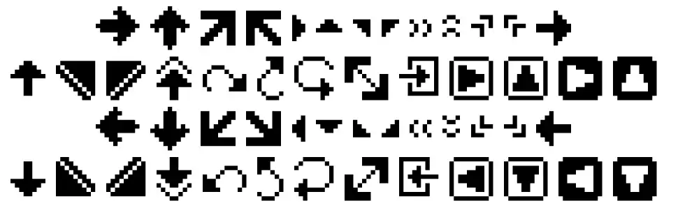 PixArrows schriftart