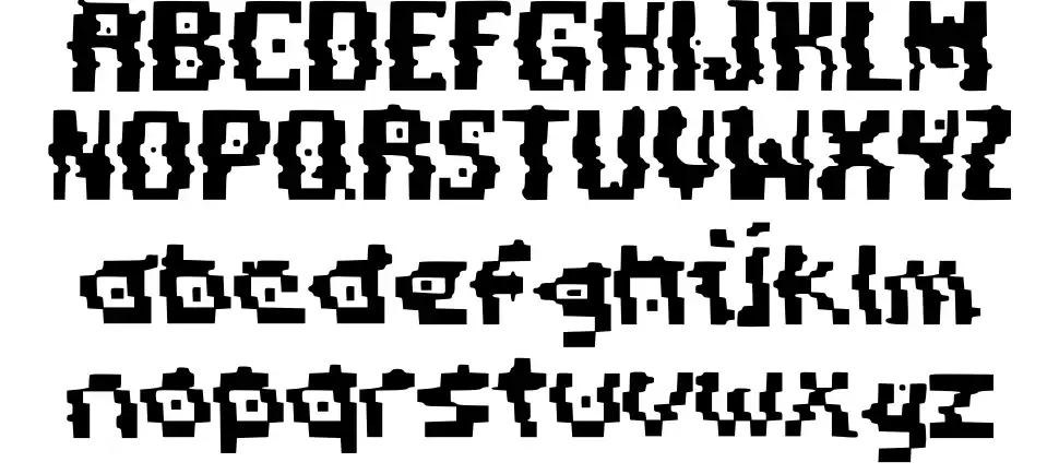 Pixel Distortion font