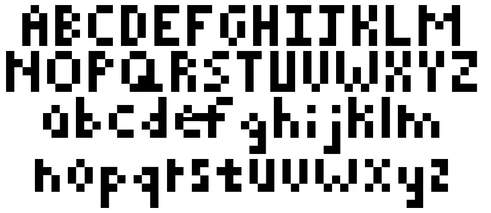 Pixelated font