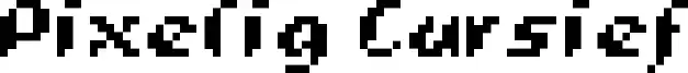 Pixelig Cursief