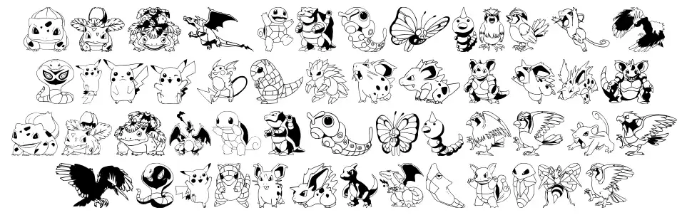 Pokemon Kiddy Ding font