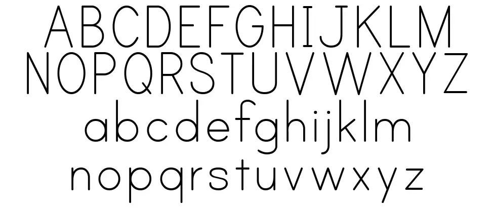 Print Clearly 字形
