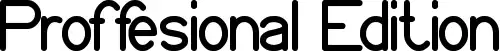 Proffesional Edition font