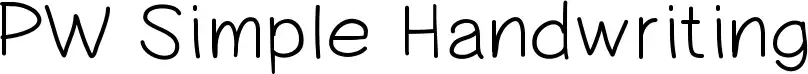 PW Simple Handwriting font