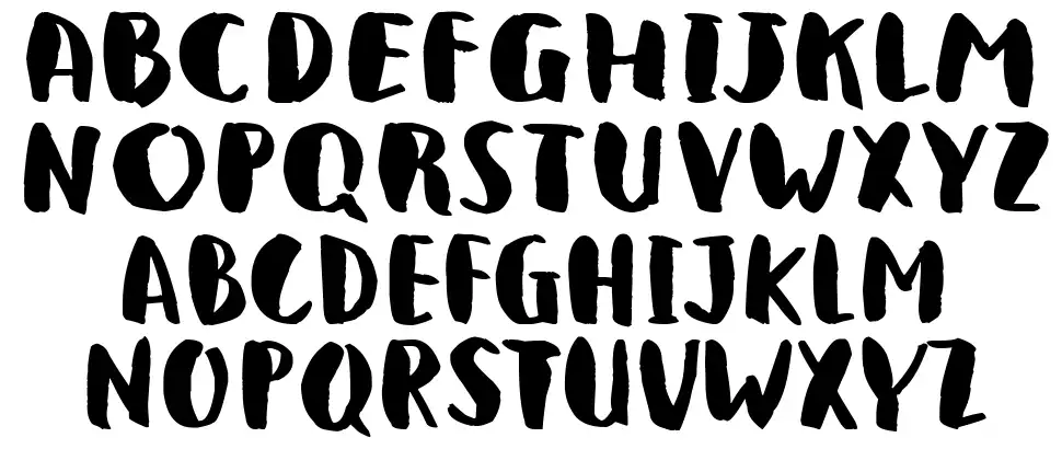 Qlunky Brush font