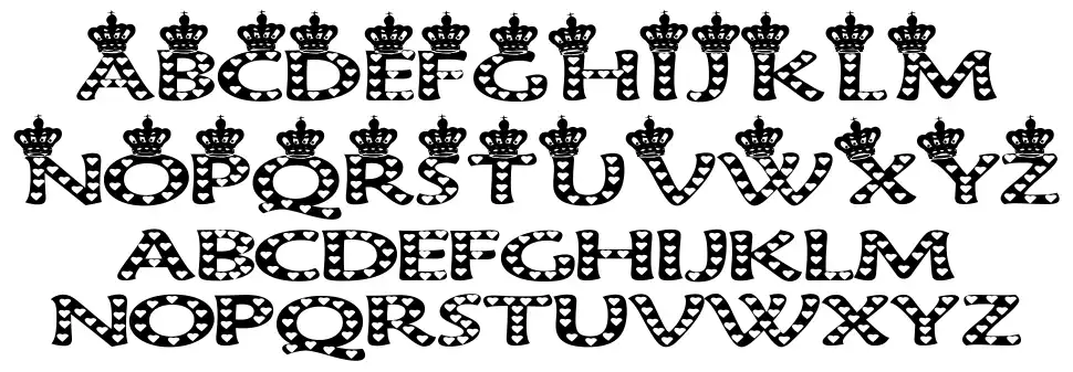 Queen of Hearts font