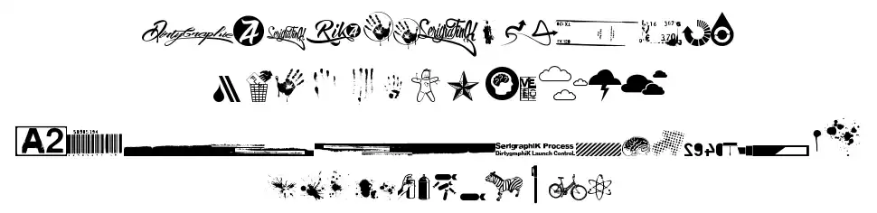 Download R74 Dingbat Attak Font By Erik B A Fontriver SVG Cut Files