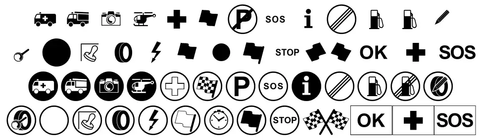 Rally Symbols font
