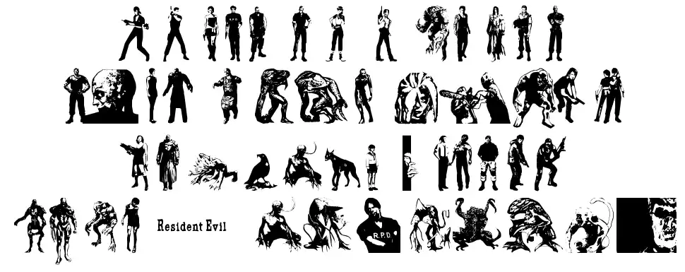 Resident Evil Characters font