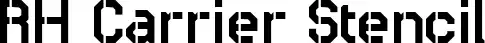 RH Carrier Stencil font