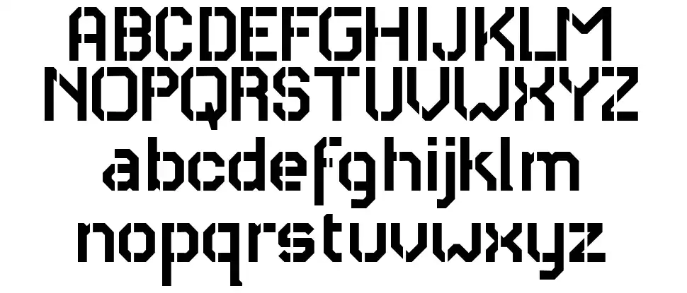 RH Carrier Stencil font