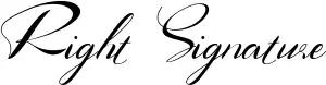 Right Signature