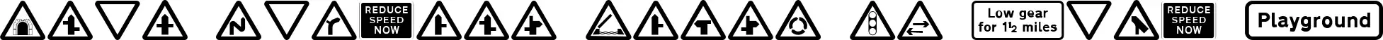 Road Caution Signs UK Part 1