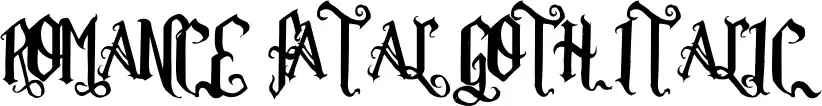Romance Fatal Goth Italic