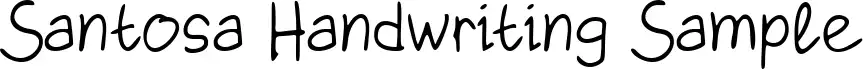 Santosa Handwriting Sample