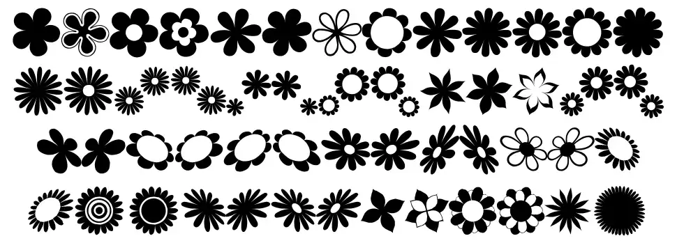 Saru's Flower Ding font