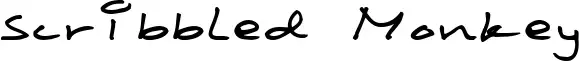 Scribbled Monkey schriftart