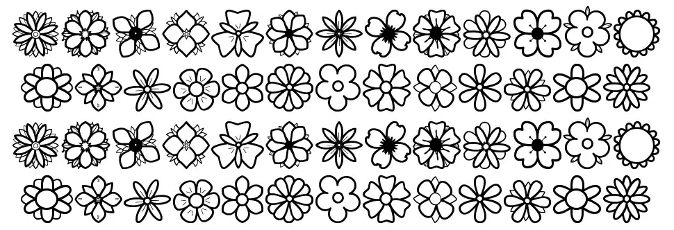 Second Flowers St font